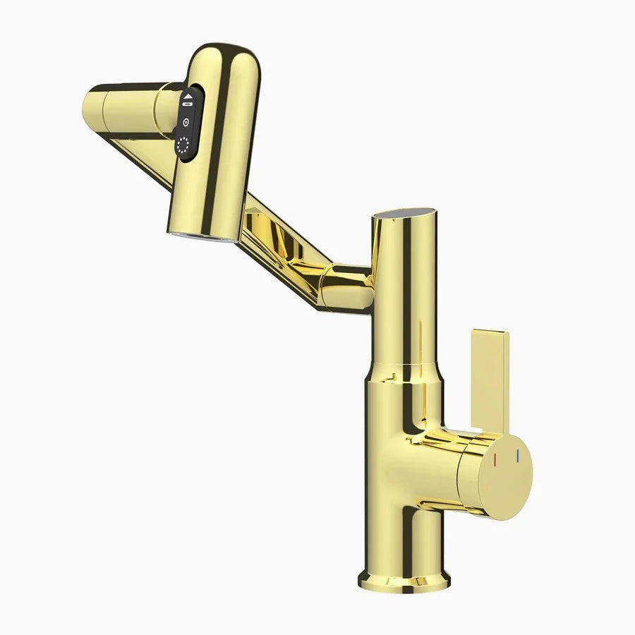 TurnFlow™: Single Hole Rotatable Faucet with Temperature Display - BF2204