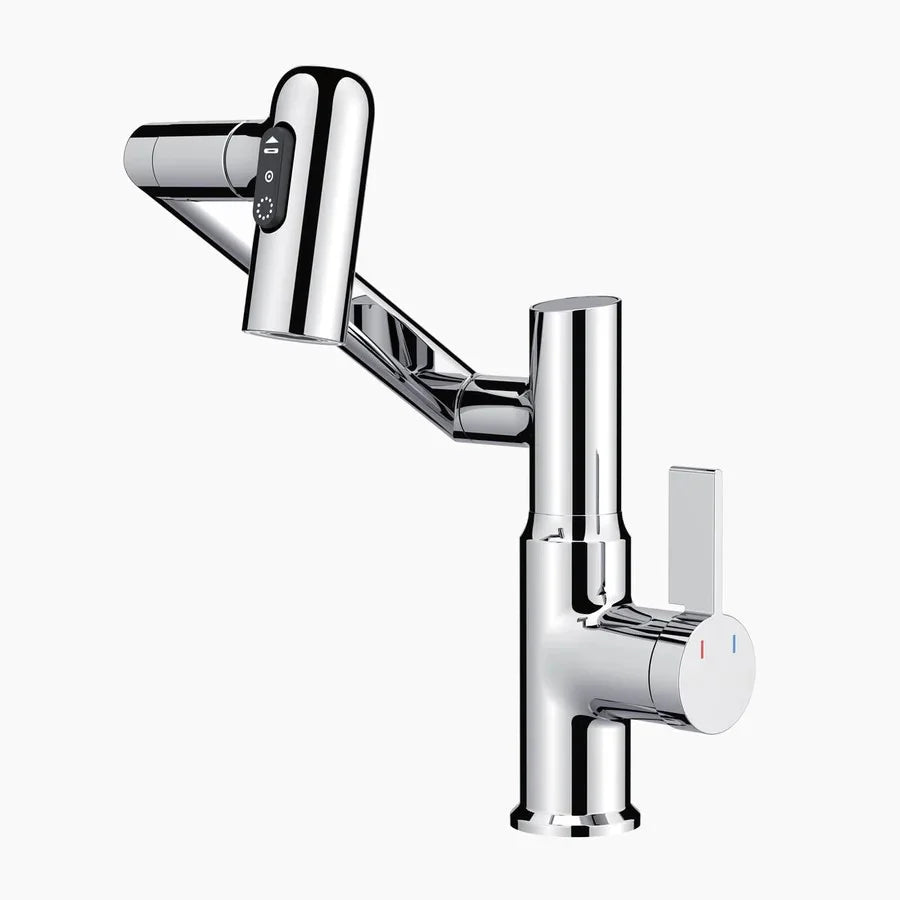 TurnFlow™: Single Hole Rotatable Faucet with Temperature Display - BF2204