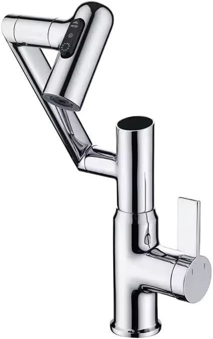 TurnFlow™: Single Hole Rotatable Faucet with Temperature Display - BF2204
