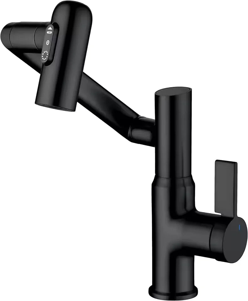 TurnFlow™: Single Hole Rotatable Faucet with Temperature Display - BF2204