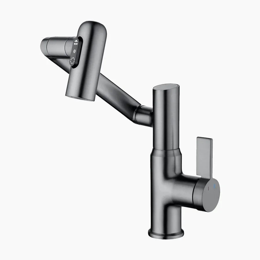 TurnFlow™: Single Hole Rotatable Faucet with Temperature Display - BF2204