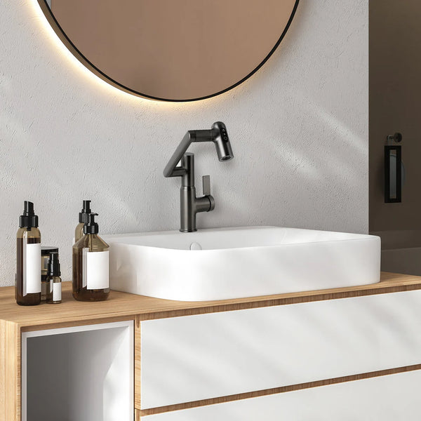 TurnFlow™: Single Hole Rotatable Faucet with Temperature Display - BF2204